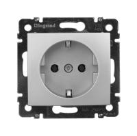 Розетка 2К+3 Legrand Valena 16A 250V с/з винтовой зажим алюминий 770120