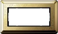 Рамка 2-модульная Gira ClassiX Art латунь 1002671