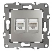 Розетка комбинированная RJ45+RJ11 ЭРА 12 12-3109-15 Б0019361