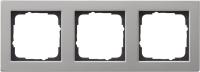 Рамка 3-постовая Gira E2 нержавеющая сталь 021333
