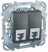 Розетка телефонная 2хRJ11 Schneider Electric Unica MGU5.9090.12ZD