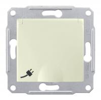 Розетка Schneider Electric Sedna с/з со шторками и крышкой 16A 250V SDN3100147
