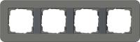 Рамка 4-постовая Gira E3 темно-серый/антрацит 0214423