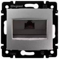Розетка компьютерная RJ45 Legrand Valena 6 кат UTP на винтах алюминий 770242