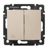 Переключатель двухклавишный Legrand Valena 10A 250V IP44 cлоновая кость 774198