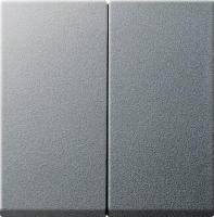 Лицевая панель Gira System 55 выключателя двухклавишного с набором уплотнений IP44 алюминий 026626