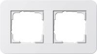 Рамка 2-постовая Gira E3 белый глянцевый 0212410