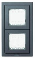 Рамка монтажная ITA 2-постовая ABB Zenit IP55 антрацит 2CLA327200N1801