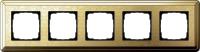 Рамка 5-постовая Gira ClassiX Art латунь 0215671