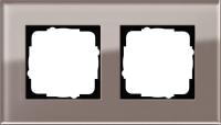 Рамка 2-постовая Gira Esprit дымчатое стекло 0212122