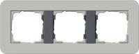 Рамка 3-постовая Gira E3 серый/антрацит 0213422