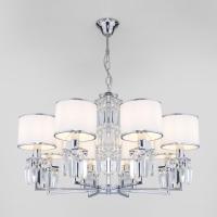 Подвесная люстра Eurosvet 10099/8 хром/прозрачный хрусталь Strotskis