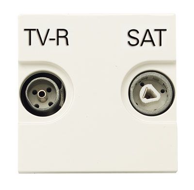 Розетка TV-R-SAT проходная ABB Zenit серебро 2CLA225180N1301 Розетка TV-R-SAT проходная ABB Zenit серебро 2CLA225180N1301