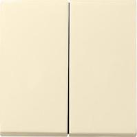 Лицевая панель Gira System 55 выключателя двухклавишного с набором уплотнений IP44 кремовый глянцевый 026601