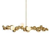 Люстра 9518P gold/smoky