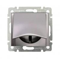 Розетка 2К+3 Legrand Valena 16A 250V с/з с крышкой винтовой зажим алюминий 770122