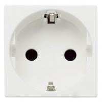 Розетка ABB Zenit с/з 16A 250V со шторками винтовой зажим альпийский белый 2CLA228800N1101