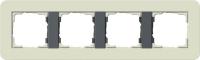 Рамка 4-постовая Gira E3 песочный/антрацит 0214427