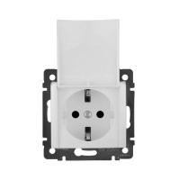 Розетка 2К+3 Legrand Valena 16A 250V с/з с крышкой винтовой зажим белый 774422
