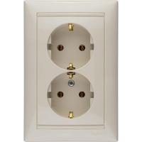 Розетка 2x2К+З Legrand Valena 16A 250V с/з винтовой зажим слоновая кость 774370