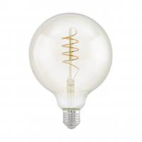 Лампа светодиодная филаментная Eglo E27 4W 2200К янтарь 11683