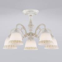 Потолочная люстра Eurosvet Campina 60107/5 белый с золотом