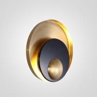 Бра Джаггер Black Wall Lamp Round Gold By Imperiumloft