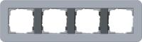 Рамка 4-постовая Gira E3 серо-голубой/антрацит 0214424