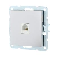 Розетка телефонная RJ-12 LK Studio LK60 серебристый металлик 865503-1