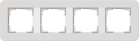 Рамка 4-постовая Gira E3 светло-серый/белый глянцевый 0214411
