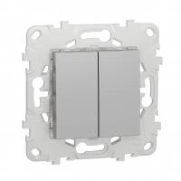 Выключатель двухклавишный Schneider Electric Unica New NU521130