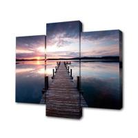 Модульная картина Мост к закату Toplight 150х100см TL-M2055