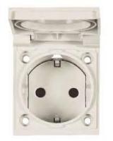 Розетка ABB Zenit с/з 16A 250V IP54 с крышкой винтовой зажим белый 2CLA328800A1101
