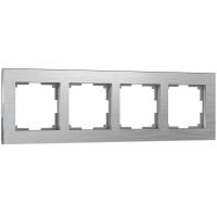 Рамка Werkel Aluminium на 4 поста алюминий WL11-Frame-04 4690389073663