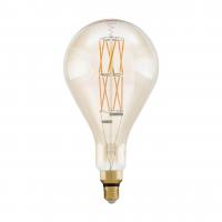 Лампа светодиодная филаментная диммируемая Eglo E27 8W 2100К янтарь 11686