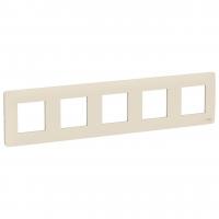 Рамка 5-постовая Schneider Electric Unica New NU201044