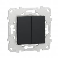 Выключатель двухклавишный Schneider Electric Unica New NU521154