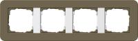 Рамка 4-постовая Gira E3 дымчатый/белый глянцевый 0214416