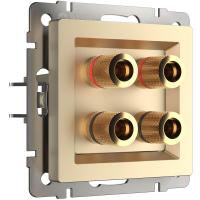 Акустическая розетка Werkel х4 шампань WL11-AUDIOx4 4690389124495