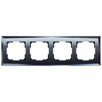 Рамка Werkel Diamant на 4 поста черный WL08-Frame-04 4690389054426