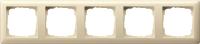 Рамка 5-постовая Gira Standard 55 кремовый глянцевый 021501