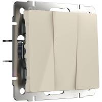 Выключатель Werkel трехклавишный слоновая кость WL03-SW-3G-ivory 4690389073434