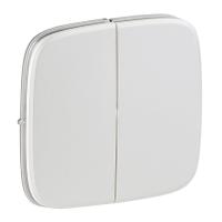 Лицевая панель Legrand Valena Allure выключателя двухклавишного жемчуг 755029