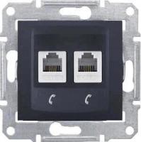 Розетка телефонная 2хRJ11 Schneider Electric Sedna SDN4201170