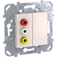Розетка 3xRCA Schneider Electric Unica MGU5.431.25ZD