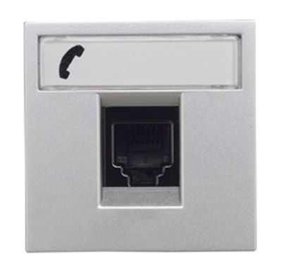Розетка RJ12 ABB Zenit 3 кат серебро 2CLA221760N1301 Розетка RJ12 ABB Zenit 3 кат серебро 2CLA221760N1301