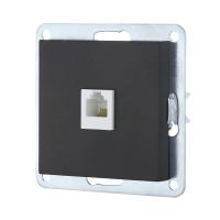 Розетка телефонная RJ-12 LK Studio LK80 черный бархат 845508-1
