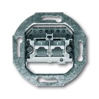 Розетка компьютерная 2хRJ45 ABB BJE 2х8 полюсов параллельно 3 кат 2CKA000230A0235