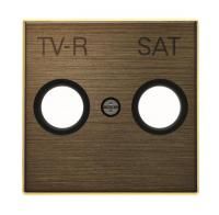 Накладка для TV-R-SAT розетки, серия SKY, цвет античная латунь