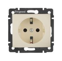 Розетка 2К+3 Legrand Valena 16A 250V с/з со шторками винтовой зажим слоновая кость 774321